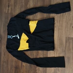 P.E Nation Black and Yellow Rib Knit Soft Peekaboo Long Sleeve PP